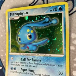 Manaphy 9/130 Holo Rare Diamond & Pearl Base Set Pokemon Card 2007 LP - Image 3