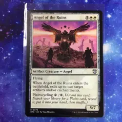 2024 MTG U Artifact Creature "Angel of the Ruins" NM+ Magic Card #0078 OTC - Image 1