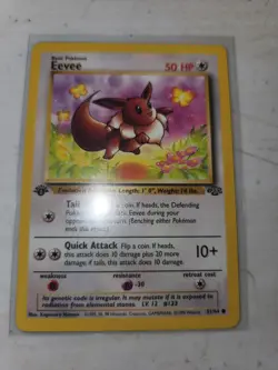 Eevee 51/64 - 1st Edition Jungle - Pokemon Card WOTC NM/LP - Vintage 1999 - Image 1