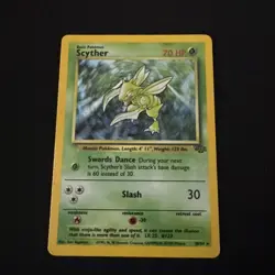 Pokemon Jungle Base Set Holo Rare Card #10/64 Scyther - Image 1