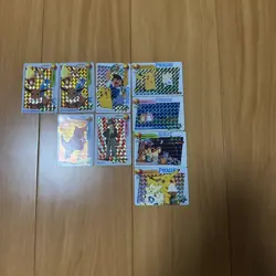 Lot of 9 Vintage CCG Pokemon Carddass Anime Collection Card Prism Holo G55777 - Image 2