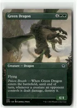 Green Dragon Borderless - Adventures in the Forgotten Realms MTG NM - Image 1