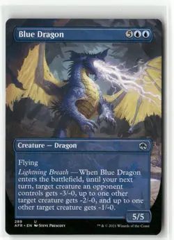 Blue Dragon Borderless - Adventures in the Forgotten Realms MTG NM - Image 1