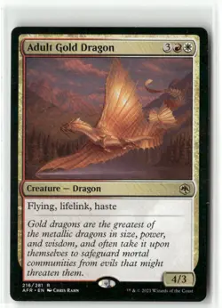Adult Gold Dragon - Adventures in the Forgotten Realms MTG NM - Image 1