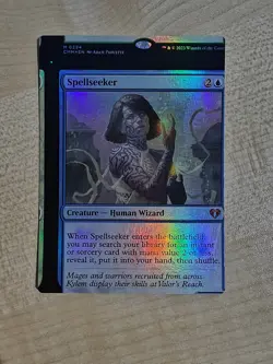 MTG Misprint Spellseeker NFC Foil Commander Legends - Image 1