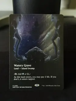 Watery Grave (Borderless) (Galaxy Foil) MTG Edge of Eternities Foil 381 Rare - Image 1