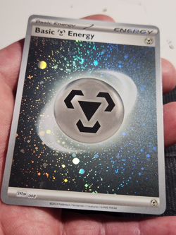 Pokemon 151 Metal Energy "COSMO" Holo Variant With Swirl - Image 2