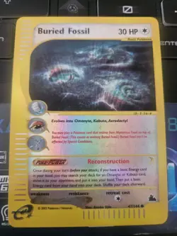 Buried Fossil 47/144 Reverse Holo Pokemon Card Skyridge Set - Image 1