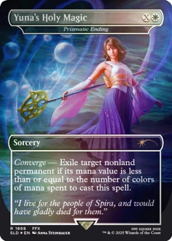 Yuna's Holy Magic (Prismatic Ending) FOIL MTG Final Fantasy Secret Lair - Image 1