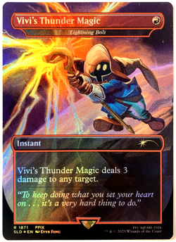Vivi's Thunder Magic (Loghtning Bolt) Foil [FF-MTG Secret Lair] - Image 1