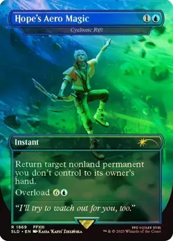Hope's Aero Magic (Cyclonic Rift) Foil Final Fantasy Secret Lair NM MTG - Image 1