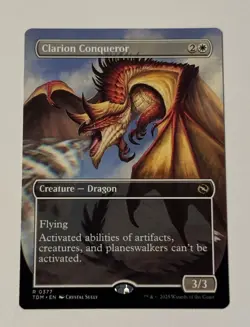 MTG Clarion Conqueror (Reversible) (Borderless) Tarkir: Dragonstorm LP - Image 1