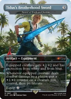 Tidus's Brotherhood Sword (Sword of Truth and Justice) Secret Lair NM MTG - Image 1