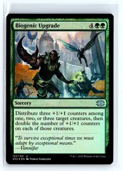 FOIL Biogenic Upgrade Double Masters 2022 - MTG Magic the Gathering Card - Image 1