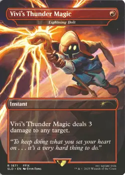 MTG | Vivi's Thunder Magic - Lightning Bolt [Secret Lair FINAL FANTASY] NF - Image 1