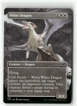 White Dragon Borderless - Adventures in Forgotten Realms MTG NM - Image 1