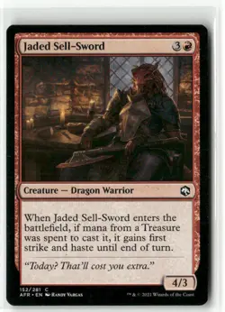 Jaded Sell-Sword - Adventures in the Forgotten Realms MTG NM - Image 1