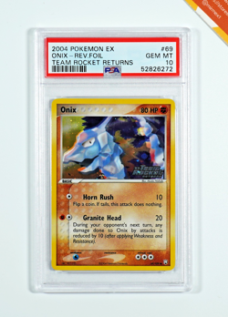 Pokemon PSA 10 Onix #69 Reverse Foil EX Team Rocket Returns 2004 English - Image 1