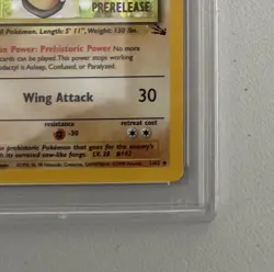 Aerodactyl 1st Edition RARE Prerelease POKEMON Card PSA 7 NM FOSSIL Holo 1/62 - Image 3