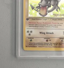 Aerodactyl 1st Edition RARE Prerelease POKEMON Card PSA 7 NM FOSSIL Holo 1/62 - Image 4