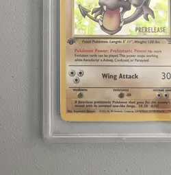 Aerodactyl 1st Edition RARE Prerelease POKEMON Card PSA 7 NM FOSSIL Holo 1/62 - Image 4