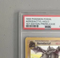 Aerodactyl 1st Edition RARE Prerelease POKEMON Card PSA 7 NM FOSSIL Holo 1/62 - Image 5