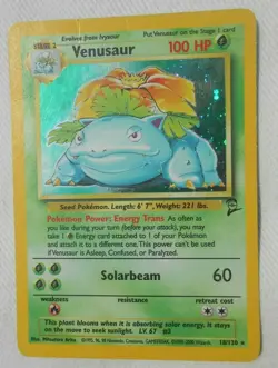 VENUSAUR #18/130 Base Set 2 Pokemon Card Rare HOLO 1999-2000 - Image 1