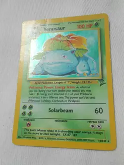 VENUSAUR #18/130 Base Set 2 Pokemon Card Rare HOLO 1999-2000 - Image 4