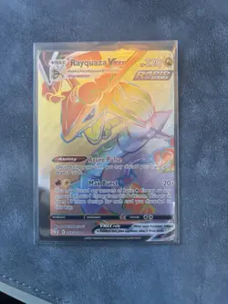 Pokemon TCG - Rayquaza VMAX 217/203 Evolving Skies ERROR CARD HUGE MISCUT - Image 1