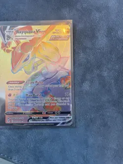 Pokemon TCG - Rayquaza VMAX 217/203 Evolving Skies ERROR CARD HUGE MISCUT - Image 3