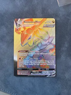 Pokemon TCG - Rayquaza VMAX 217/203 Evolving Skies ERROR CARD HUGE MISCUT - Image 5