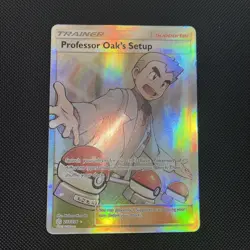 Pokemon - Professor Oak's Setup (Full Art) - 233/236 - Cosmic Eclipse - Holo NM - Image 1
