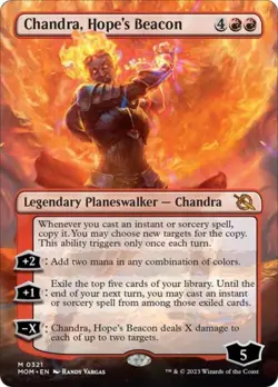 MTG English Chandra, Hope's Beacon (Borderless) NM Foil March of the Machine - Image 1