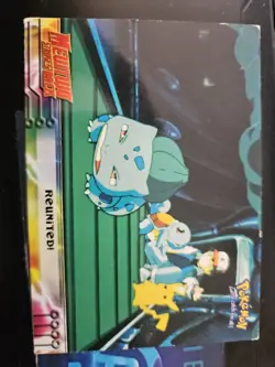 Pokemon TCG Topps Movie Animation Series Mewtwo Strikes Back #31 Reunited! Blue - Image 1