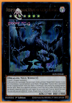 Yugioh! Eclipse, Dragon Ruler of Catastrophes ALIN-EN048 (UR) 1st Ed - Image 1