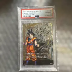 [Used] PSA10 Son Goku E01-01 Energy Marker Fusion World 2024 Dragon Ball Card JP - Image 1