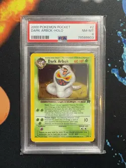 PSA 8 Dark Arbok 2/82 Team Rocket 🚀 Set Pokemon Card NEAR MINT vintage - Image 1