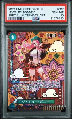 PSA 10 ONE PIECE Card Jewelry Bonney [C/Parallel] ST02-007 Japanese pattern SP - Image 1