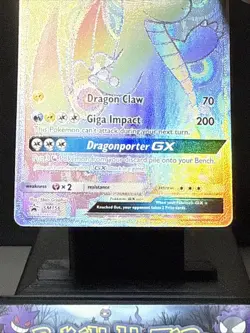 Pokemon Card Dragonite GX SM159 Sun & Moon Black Star Promo Secret Rare NM - Image 3