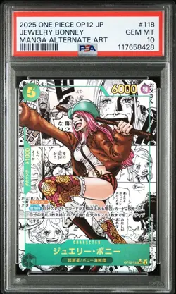 PSA 10 ONE PIECE Card Bonney OP12-118 Manga Alt Art Comic Parallel Japanese - Image 2