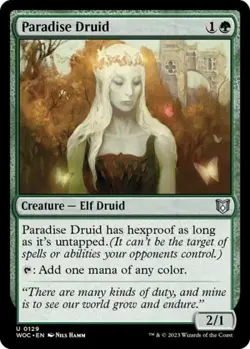 Paradise Druid - Near Mint MTG Commander: Wilds of Eldraine - Image 1