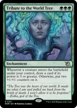 MTG English Tribute to the World Tree NM Foil March of the Machine - Image 1