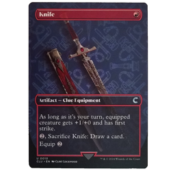 x4 Knife CLU MTG M/NM Playset Borderless Uncommon Red Artifact Clue Equipment - Image 1