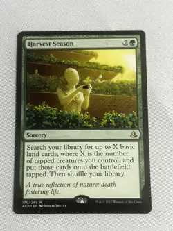 Harvest Season Magic MTG Amonkhet AKH (170/269) Green Rare English LP/NM - Image 1