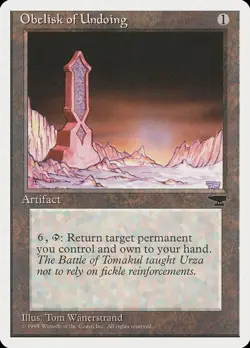 MTG - Obelisk of Undoing - Chronicles - X1 - (NM) - - Image 1