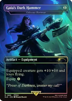 Gaia's Dark Hammer (Colossus Hammer) Foil Final Fantasy Secret Lair NM MTG - Image 1