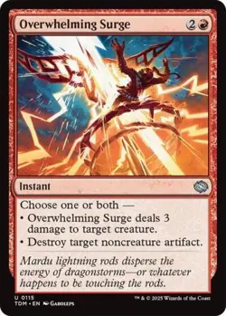Overwhelming Surge -Foil Near Mint MTG Tarkir: Dragonstorm - Image 1