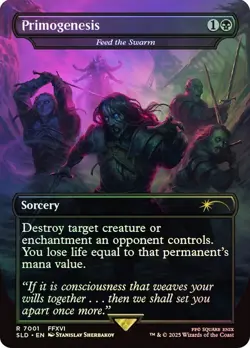 Primogenesis (Feed the Swarm) Foil Borderless Final Fantasy Secret Lair NM MTG - Image 1