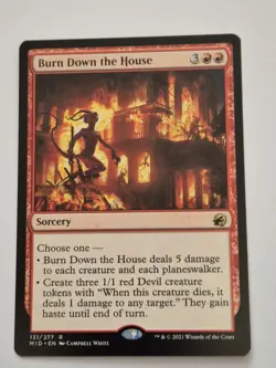 MTG Midnight Hunt - Burn Down The House - Rare - Image 1