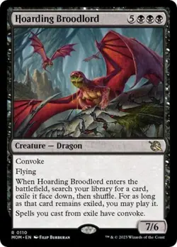 MTG English Hoarding Broodlord NM Foil March of the Machine - Image 1